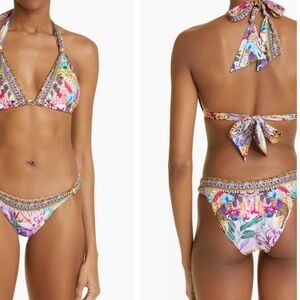 NWT Mergorou Merry Go Crystal 2 Piece Bikini Set Triangle Swimsuit Size Small